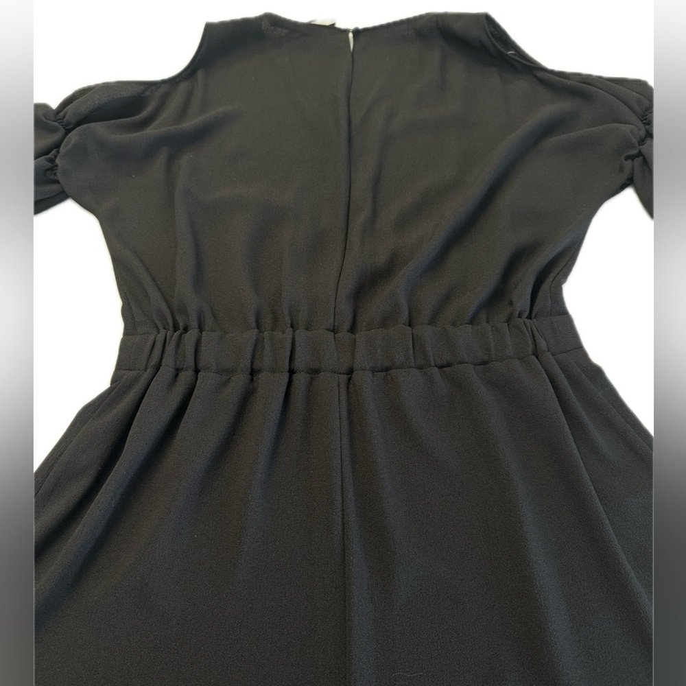 Zara Basic Black Romper With Cold Shoulder Size S… - image 8